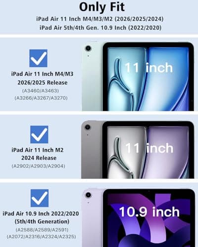 TiMOVO Case for iPad Air 11 inch M4/M3/M2, Air 5th/4th Gen 10.9", Lavender — view 2