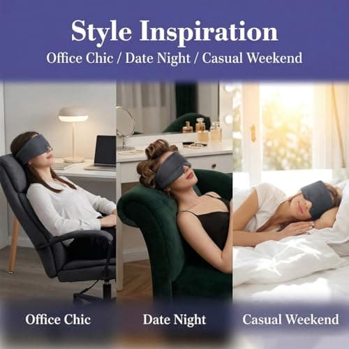 Uitee Eye Mask Blackout Cotton Blend DeepGray Blindfold for Sleeping Travel — view 3