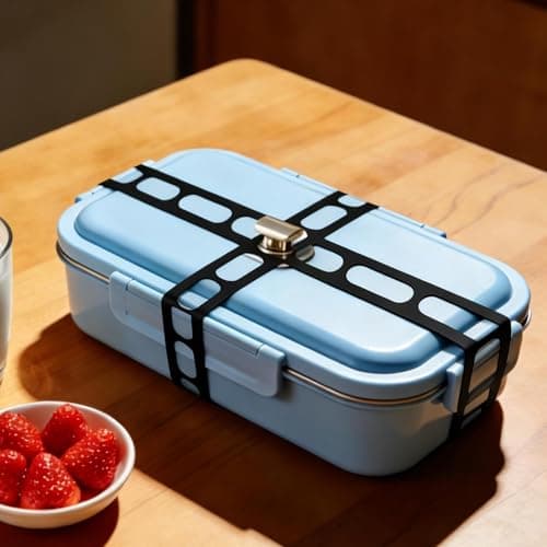 Fukaisu 4pcs Silicone Latch Strap for Slow Cooker Lid, 21.46in Reusable Self-Locking Silicone Straps Adjustable Elastic Tie for Bento Box Pots Camping Gear Yoga Mat Organizing Curtain Cords — view 6