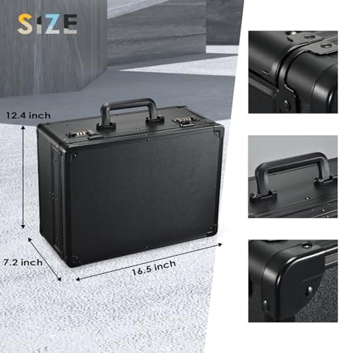 Yueieoun Barber Case with Clippers Sliding Tray, Profesional Barbers Briefcase Tool Case, Barber Cases for Clippers and Supplies, Hair Scissors Trimmer Organizer, Salon Grooming Hard Travel Suitcase — view 6