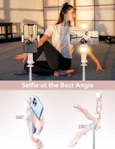 Selfie Stick Tripod for iPhone, Mobile Phone Tripod Stand with Lights — view 6