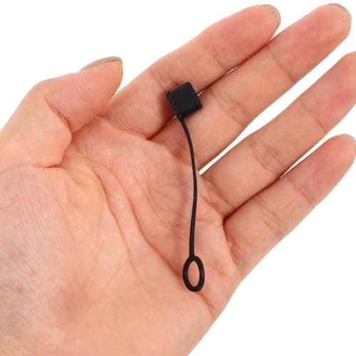 20pcs Black Silicone USB C Dust Cover with Hanging Loop for Tablets — view 4