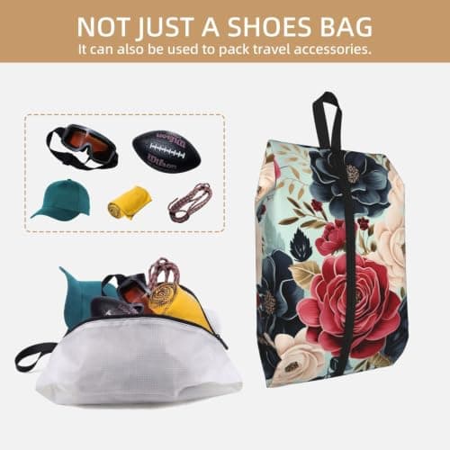 Shoe Bags For Travel Large Waterproof Travel Shoe Bag With Handle, 2PCS — view 5
