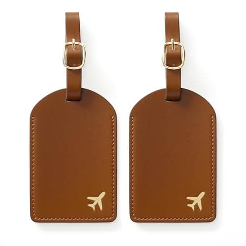 toTravelGear Luggage Tags for Suitcases, PU Leather Travel Tags for Luggage