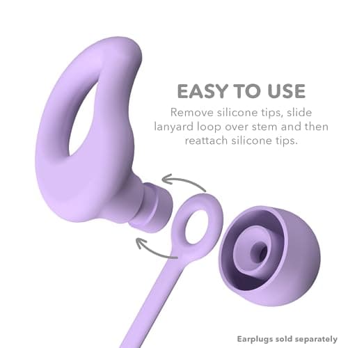 CURVD Earplug Lanyard, Soft Durable Flexible Premium Silicone Cord | Works with Most Earplugs w/Removable Tips Compatible with CURVD Everyday, Loop Quiet/Engage/Experience, Vibes and More - 26 Inches — view 3
