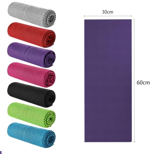 XIMU-SHANGDIAN 8 Pack Cooling Towels for Neck – Instant Cool Down Towel with UV Protection, Soft & Breathable, Perfect for Golf, Sport, Running, Gym, Camping, Fitness, Workout & Outdoor Activities — view 2