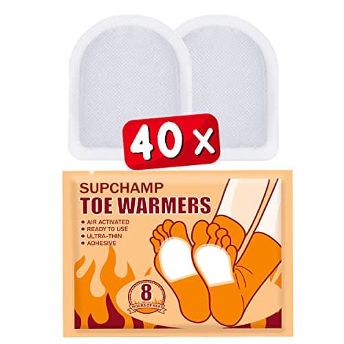 Toe Warmers Disposable – 40 Pairs Adhesive Foot Warmers, Up to 8 Hours Heat Pads for Shoes & Boots, Air Activated Heat Pads for Hiking, Skiing, Winter Outdoor Work, Men & Women — view 2