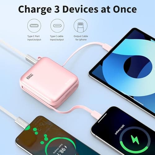 Hichain Power Bank iPhone 22.5 W Power Bank 10000 mAh High Speed with Dual Port Digital Display Compatible with iPhone 16/15/14/13, Samsung, iPad (green) — view 5
