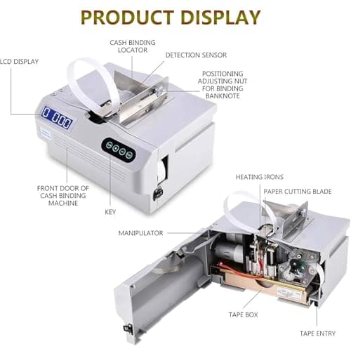 Banknote Baling Machine, Intelligent Currency Strapping Tool, Automatic Bundling System for Money Packing, Compact Design for Efficient Bundle Management — view 3