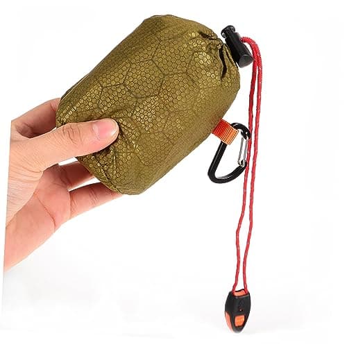 BESPORTBLE 3 Sets Sleeping Thermal Blanket Emergency Waterproof Camp Kit Air Pouch Inflatable Liner Tent Sleep Sack Wearable Traveling Backpack Sleep Bags for Adults Aluminum Film — view 3