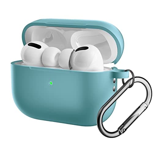 Soft Silicone Protective Cover for Pro 2 Wireless Charging Headphone Accessories with -Lost Strap & Plug (Mint Green, One Size) — view 3