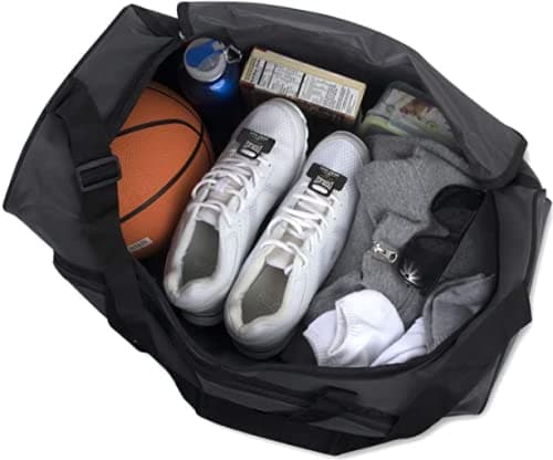 Trail maker 30 Liter, 17 Inch Canvas Duffle Bags for Men and Women -Travel Weekender Overnight Carry-On Shoulder Duffel Tote Bags (Grey) — view 3