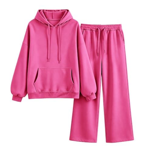 Tracksuit Womens Full Set Pullover Hoodie Wide Leg Trousers 2 Piece Outfits — view 4