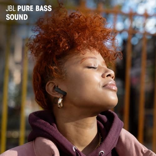 JBL Wave Flex 2, Wireless Bluetooth Earbuds with 40h Playtime, JBL Pure Bass Sound, Smart Ambient Technology, IP54 Water and Dust Resistant, Multi-Point Connection, Open-Back Stick Design, Black — view 3