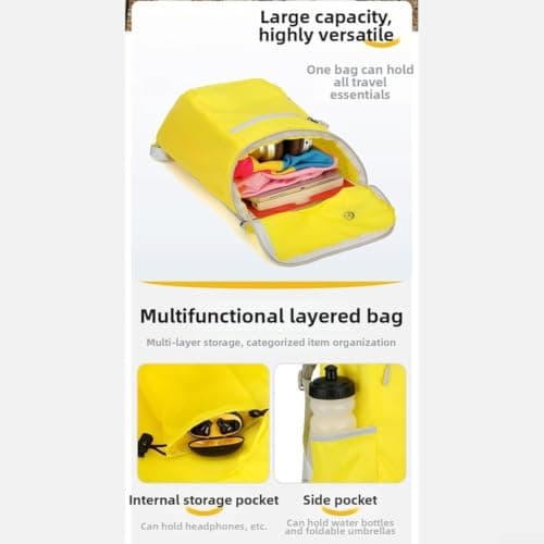 Todikaper Foldable Hiking Backpack 14L Waterproof Lightweight(Yellow) — view 3
