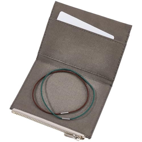 CRASPIRE Travelers Notebook Zipper Pocket Canvas 5 x 3.8in Insert Refill Pouch for Passport Size File Folder with Elastic Band Olive Planner Wallet Card TN Accessory Holder Paper Storage Bag Journal