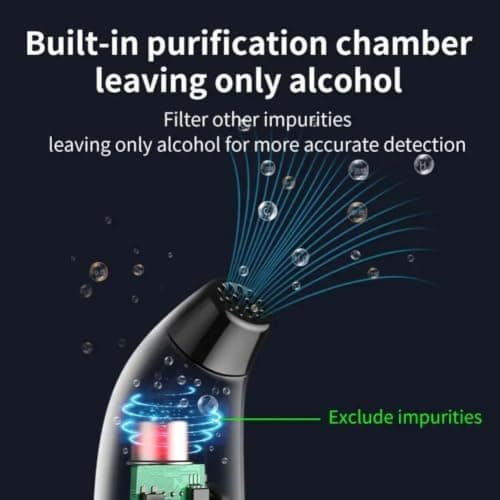 DystopiaWorld Portable Breathalyser Rechargeable Quick 10s Test Personal Detector with LED Screen for Party Travel Home Safety Kit — view 5