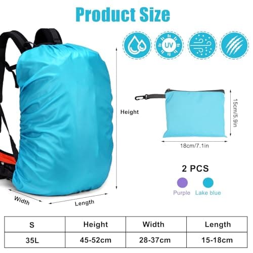 TESSTSY 2 Pcs Waterproof Backpack Cover Rucksack Liner — view 2