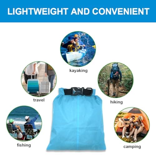 LICQIC Waterproof Dry Bag, Drybag Canoe Bag, 1 Pcs Sky Blue, 3 Litre — view 6
