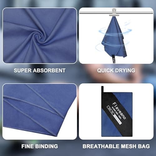 Flaveano Microfibre Towel, Travel Towel Set of 3 Quick Drying — view 5