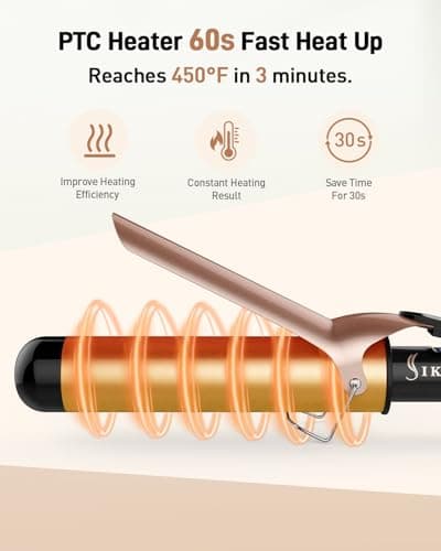 45mm Extra Large Curling Tong Long Barrel,110-210°C,Soft Big Curls — view 3