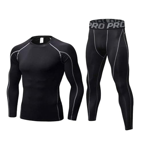 LNFINTDO Thermal Underwear for Men Long Johns Base Layer Compression sets