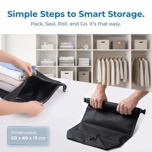 Travel Laundry Bag, Space Saving Compressible Dirty Clothes Bag — view 5
