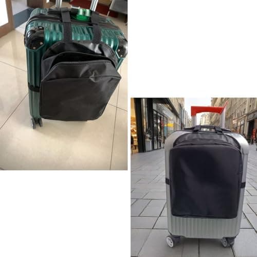 DraCra Over Luggage Organizer Bag Add on Storage Pocket Expandable Hanging Pouch for Hardside Carry-On Luggage Hardshell Suitcase With Wheels Softside Rolling Luggage with Spinner Wheels — view 6