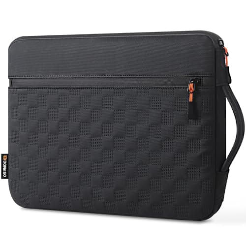 DOMISO 14 Inch Laptop Sleeve Case – Premium Waterproof & Shockproof Protective Cover for MacBook Pro M3/M2/M1 (A2779, A2442) & 14" MacBook Air | Slim Fit with Front Pocket & Carry Handle ，Black — view 2