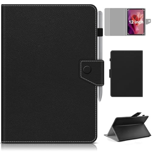 KATUMO Universal Folio Leather 12-13 inch Tablet Case, Black