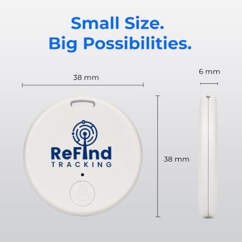 ReFind R2 Smart Tracker for Android and iPhone. Mini GPS Tag Bluetooth 5.0 Key Finder. Alternative for Keys, Pets, Wallets and Luggage (White) — view 2