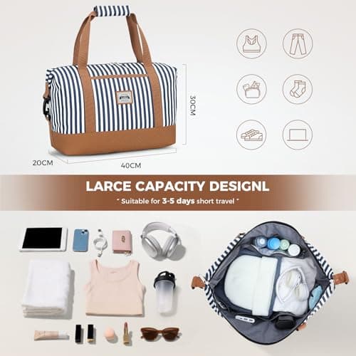 Lekesky 24L Ryanair Underseat Cabin Bag 40×30×20, Stripes — view 4