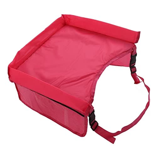 XUXHOU Kids Car Table Tray, Travel Lap Tray for Toddler Car Seat (Red) — view 2