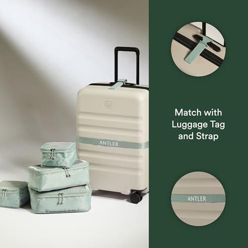 ANTLER - Compression Packing Cubes, Set of 4 Essential Packing Cubes for Suitcases and Backpacks - Holiday, Travel & Accessories Organiser, Easy Clothes and Shoe Storage - Mist Blue — view 6