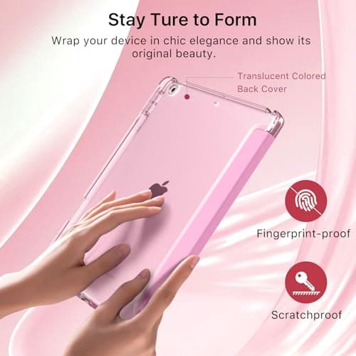 MoKo for iPad 9th/8th/7th Generation Case 10.2-Inch with Pencil Holder,Pink — view 5