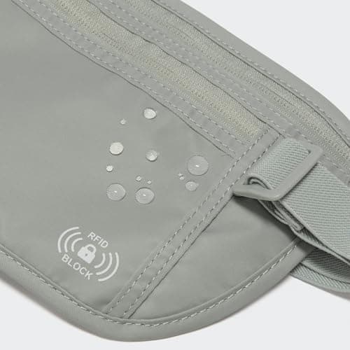 Pander Unisex RFID Anti Theft Waist Pouch Money Belt for Travel, Blocking Hidden Wallet Belt Bag for Women, Protects Your Valuables and Data., Light Grey, 27 X 15 CM, Rfid Money Belt — view 6