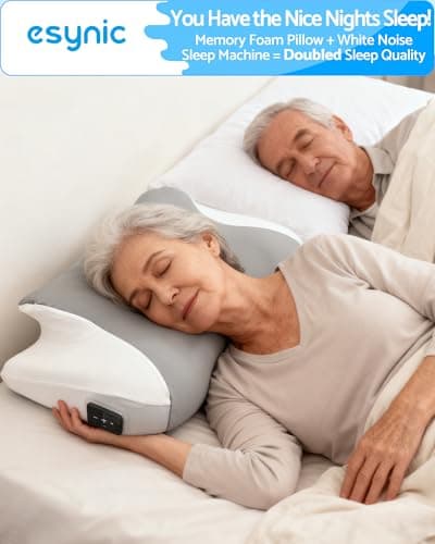 eSynic Memory Foam Pillow with White Sound Bone Conduction 11cm/13cm High — view 6