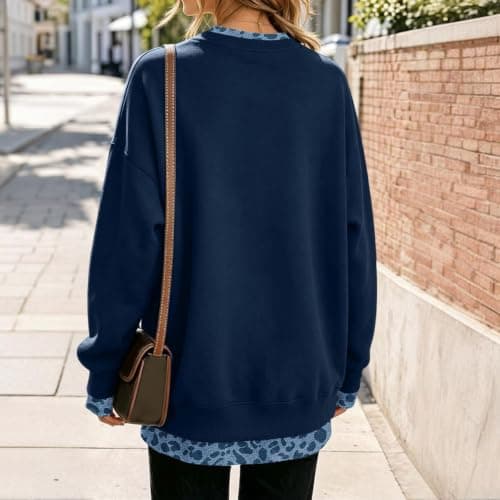 Ladies Chunky Knit Jumpers Knitted Long Tops to Wear with Leggings 2 in 1 — view 3