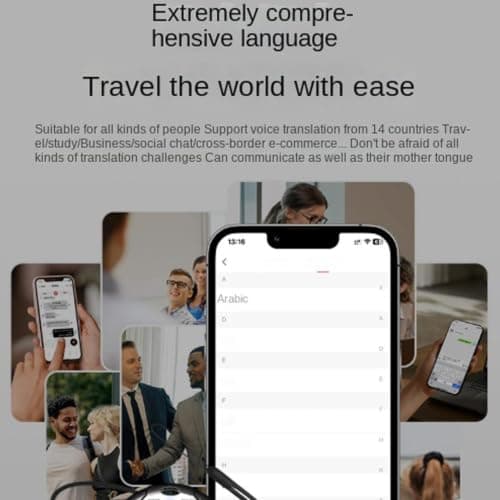 Smart Wearable Voice Translator 14-Language AI Real-Time Interpreter — view 4