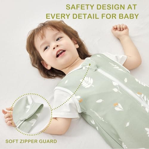 Nivolltha 2 Pack Baby Sleeping Bag 1 TOG Cotton Foliage & Bear L — view 4