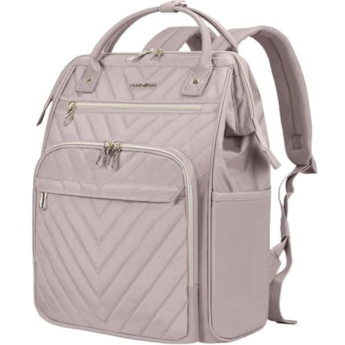 VANKEAN Laptop Backpack Women, 15.6" Computer Backpacks College Work Pink
