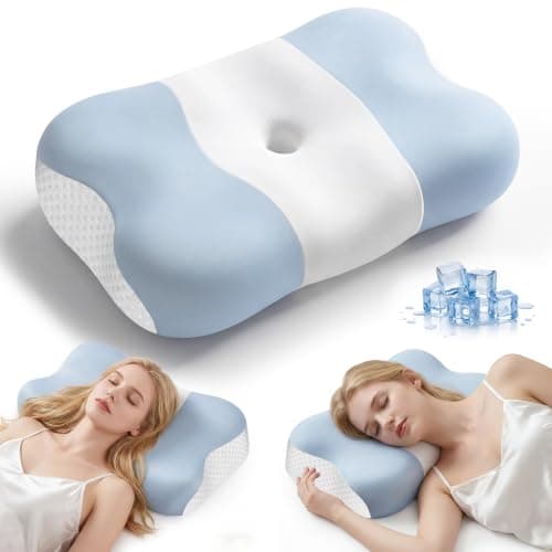 VYLEE Memory Foam Pillow, Neck Pillow, Ergonomic Pillow, Cervical Pillow