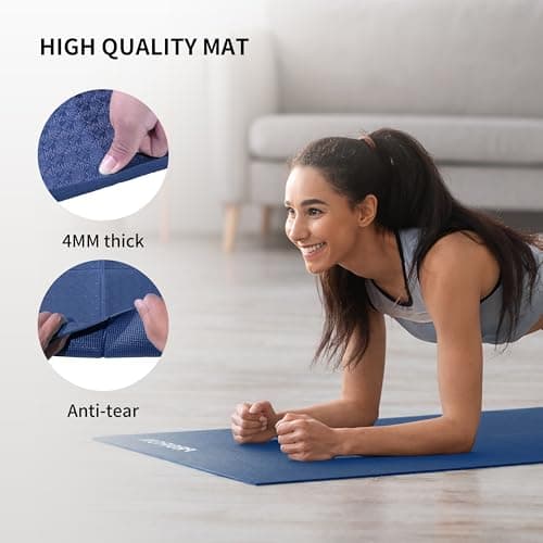 PROIRON Foldable Yoga Mat 4mm, Portable Folding Exercise Mat for Travel, Non Slip Yoga Matt for Women, Excercise Mat for Gym Home, Pilates, Workout, Fitness, Stretching, Lightweight & Small — view 3