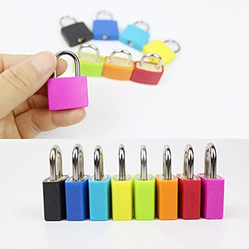 Lansonee 4 Pcs Suitcase Locks with Keys, Small Padlocks Luggage Locks Padlocks with Outdoor Travel Luggage Suitcase Baggage School Gym Lockers Laptop Bag — view 4