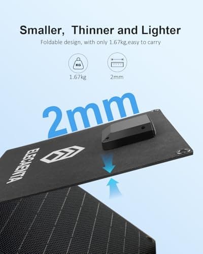 ELECAENTA 60W Solar Panel ETFE Portable Solar Charger 3 Ports, IP68 Waterproof, Foldable Lightweight Monocrystalline Solar Cell for Camping Power Station Generator RV Home Outdoor — view 3
