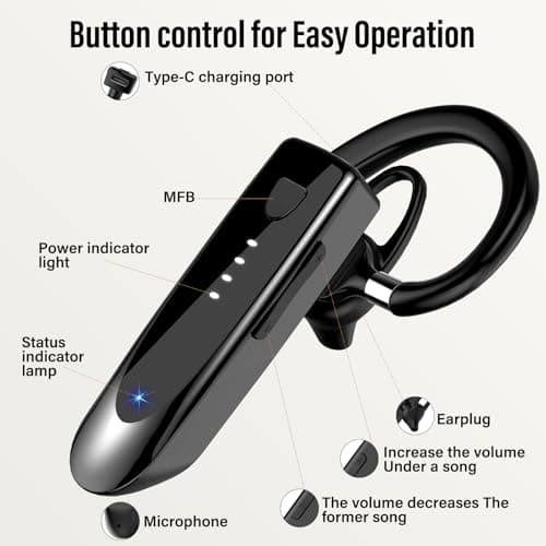 Atheewon Bluetooth Headsets V5.4 with ENC Noise Canceling Mic — view 5