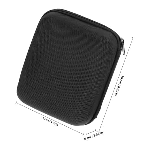 Ipetboom Back to School Hard Drive Carry Case and Data Cable Organizer Made of Sturdy Eva Material Protective Zipper Design, Portable Organizer for USB Cables and Tablets during Business Black — view 2