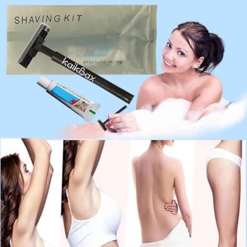 10Pack Individually Wrapped Portable Disposable Shaving Razors Kit With Shave Cream; Multipurpose Guest Prep Manual Razor;Bathing Shave Razor for Hotel Travel Home Use — view 3