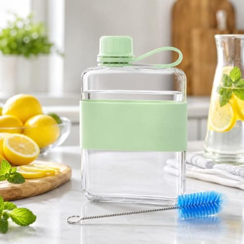 Trevixor 2 PCS 500ml Water Bottle Set, Travel Water Bottle and Cleaning Brush with Carry Loop for Handbag, Office and Daily Use — view 6