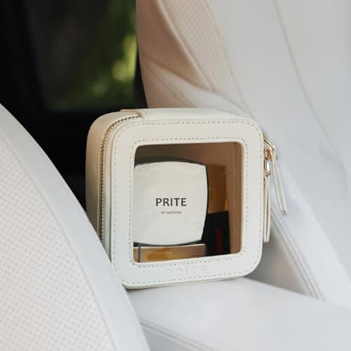 Prite Clear Makeup Bag Cosmetic Case Travel Toiletry Bag, Beige, Mini — view 6